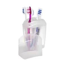 Porta escovas para creme dental com tampa 5 escovas