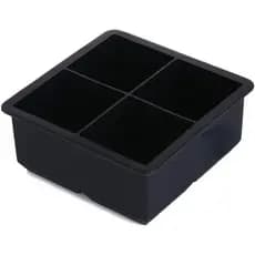 Kit 02 Forma De Silicone 11X11X5CM Multicolorido Para Gelo Frutas 4 Divisões Divisórias Forma