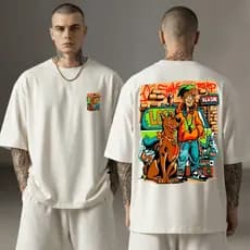 Camiseta Masculina Estilosa Camisa Estampa Scooby-doo