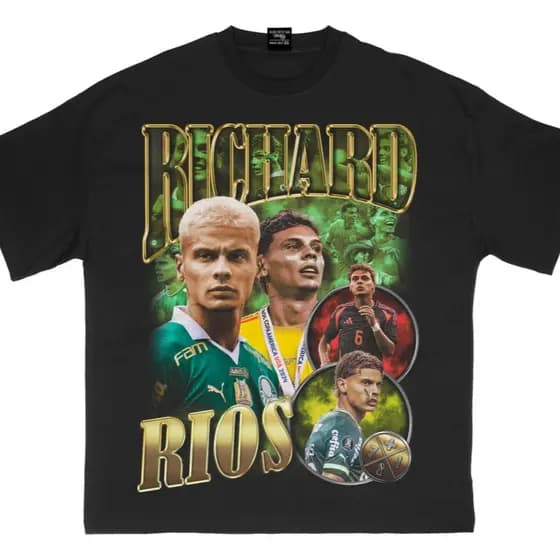 Camiseta De Algodão Alta Qualidade Richard Rios Limitada estampada