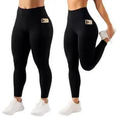 Calça Legging com Bolso lateral Feminina Suplex Cós Largo Academia Fitness Cós Largo Compreesão