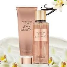 Kit Baunilha Body Splash + Hidratante Feminino Cheiro Doce Cremoso Fixação Alta Perfume Corporal Oferta