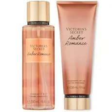 Kit Amber Body Splash + Hidratante Feminino Cheiro Doce Amadeirado Elegante Longa Duração Perfume Corporal Oferta