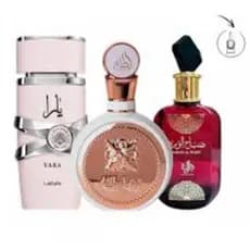 Kit 3 Perfumes Árabes Femininos Inspirados Fakhar Sabah Yara Longa Duração Cheiro Marcante Luxo