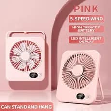 Ventilador 3 em 1 Ventilador Elétrico Portátil de Mesa Mini Recarregável 5 Velocidades Ajustáveis WL-8095
