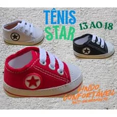 Tênis Baby Star Lindo, Confortável e Imperdível! 13 ao 18