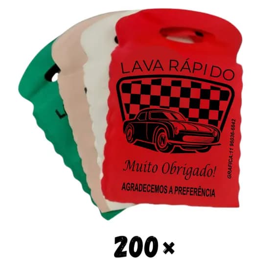 Kit Sacolinhas lixo car Padrão 200 unidades 21x26  para lava rápido