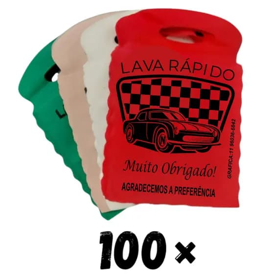 Kit sacolinhas lixo car Padrão 100 Unidades  para lava rápido