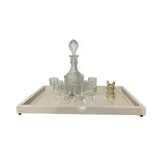 Bandeja decorativa grande para servir Madeira Mdf Laqueado