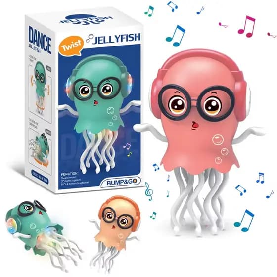 Brinquedo Musical Polvo Dançante Com Luz Led Bateria incluída Rastejamento Automático Infantil Presente P21