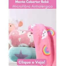 Manta Bebe Cobertor Infantil Microfibra Antialérgico Manta / Mantinha