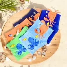 Sunga Boxer Infantil 2 a 10 Anos Masculina Menino Criança Juvenil Moda Praia Verão Piscina