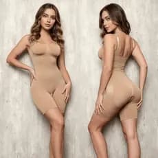 Body Modelador Compressor Alças Ajustáveis Com Bojo Abertura Virilha