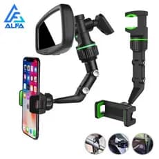 Kit 2 Suporte Multifuncional Carro Espelho Retrovisor e Mesa universal GPS para celular automóvel