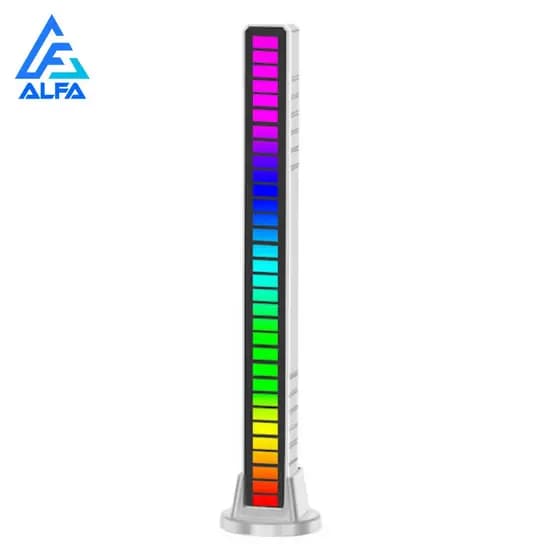 Barra de Led Rítmica Rgb Captação Ativadas Por Voz Com Luz Inteligente Gamer Pc Tv Som Automotivo