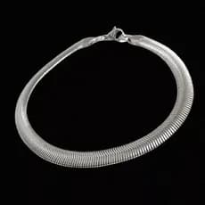 Pulseira Snake Cobra Serpente 316L Aço Inox Fashion Chain Bracelet Unissex AntiAlergico Inoxidavel
