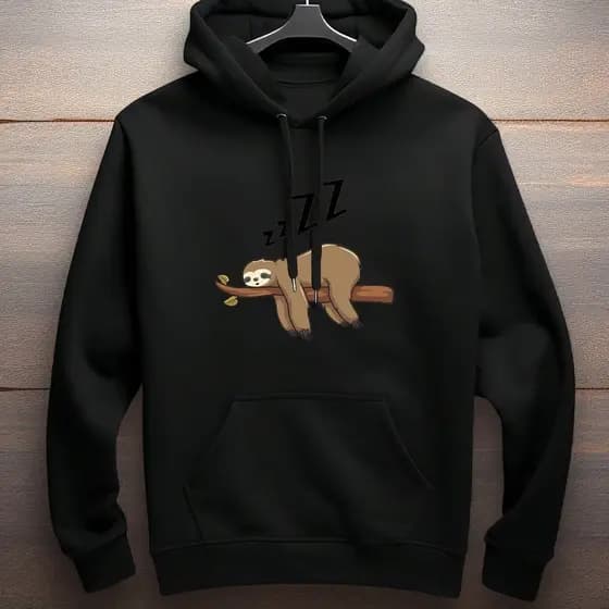Moletom Canguru Blusa De Frio Masculina Casaco Moletom Feminino Bicho Preguiça Dormindo