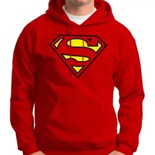 Moletom Blusa Frio Casaco Blusa Superman Homem De Aço 100% Algodão