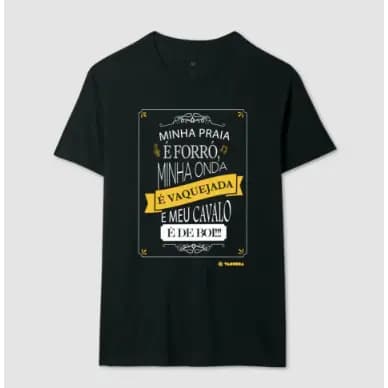 Camiseta Masculino Com Estampa Minha Praia Tecido Premium 100% Algodão