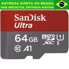 Cartão Memória Sandisk Ultra 64gb 120mb/s Classe 10 Microsd Original