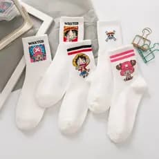 5Pairs One Piece Socks Meias De Algodão Masculino E Feminino Bezerro Fofas Para Amigos Presente De Aniversário De Férias