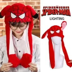 Chapéu De Pelúcia Marvel Homem-Aranha Com Luzes Orelhas Intermitentes Adulto/Criança Presente De Aniversário