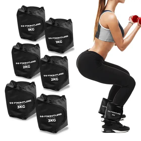 Kit 3 Pares Caneleira Peso Perna 1kg ao 3kg Reforçada Treino Funcional Academia Profissional