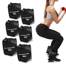 Kit 3 Pares Caneleira Peso Perna 1kg ao 3kg Reforçada Treino Funcional Academia Profissional