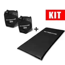 KIT Par Peso Caneleira + Colchonete D50 Academia Profissional Tornozeleira Treino Aeróbico Fitness Casa Fitness