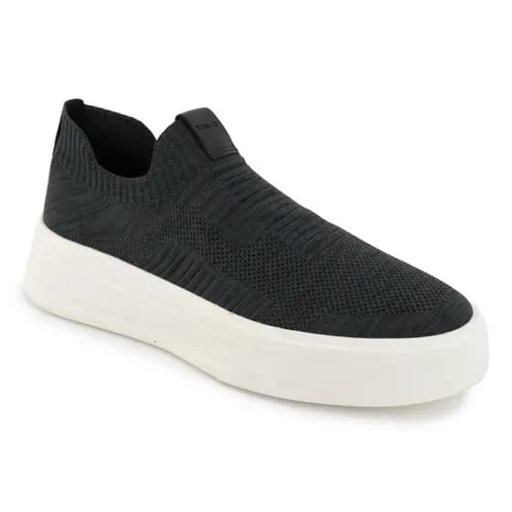Tênis Masculino Cinza Mescla Knit Sem Cadarço Casual Leve Confortável