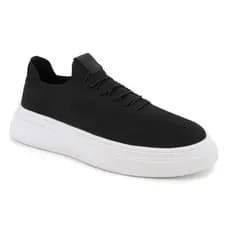 Tênis Masculino Meia Knit Calce Fácil Preto Leve e Confortável