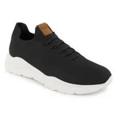 Tênis Masculino Meia Knit Calce Fácil Preto Esportivo