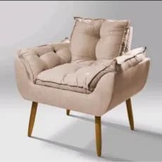 Poltrona a pronta entrega opala suede bege
