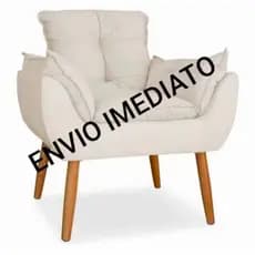 Poltrona opala envio imediato suede bege