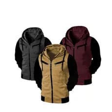 kit 03 Blusa de Frio Moletom Agasalho Masculino Jaqueta Com Capuz