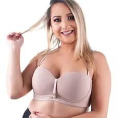 Sutiã Plus Size  Reforçado Sustentação Conforto Sutien Alça Removivel Sutiã Tomara que Caia
