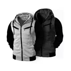 Kit 2 Blusa De Frio Moletom Masculino E Feminino Com Capuz