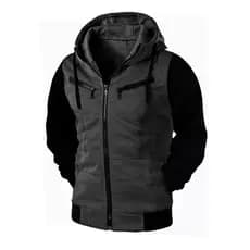 Blusa de Frio Casaco com Ziper e Capuz Moletom Unissex