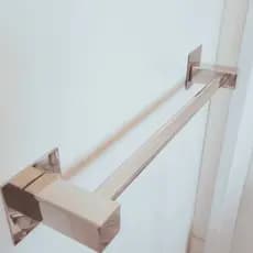 Porta Toalha Inox 30cm Toalheiro de Rosto para Banheiro Suporte Para Toalha de Banho Linha Leblon