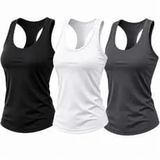 Kit 3 Regatas Feminina Dry Sport Dry Fit Tecido Respirável Costas Nadador Academia Treino Leve Corrida Blusa Camisa