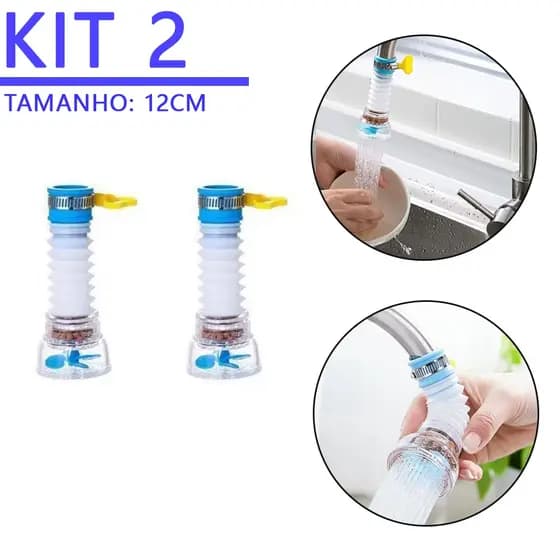 Kit 2 Chuveirinho Torneira De Água Giratória 360° Com Filtro Para Pia Cozinha Promoção