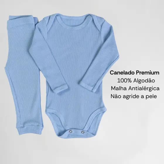 Body bebê com calça pagão conjunto 100% algodão com toque suave antialérgico 02-C3