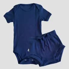 Conjunto Bebê Body Manga Curta e Short Menino e Menina 100% Algodão Antialérgico 01c4