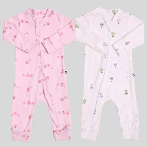 Kit 2 Macacão Lilobu Bebê Infantil Suedine 100% Algodão malha premium antialérgica