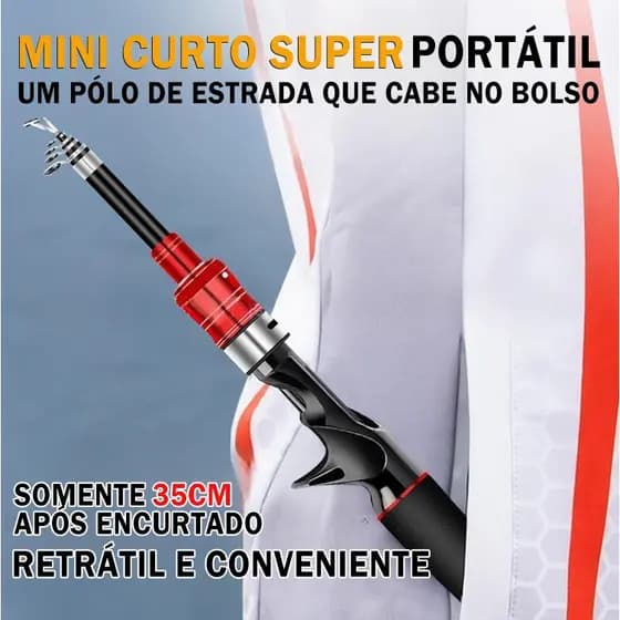 2025 1.6M/1.8M/2.1M Vara de Pesca de Fibra de Vidro Telescópica Portable Ultralight Carp Pole