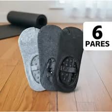 Meia Pilates Antiderrapante Sapatilha Feminina p/ Yoga Academia Hidroginástica Confortável Algodão Poliéster Elastano