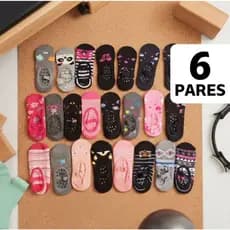 Meia Pilates Estampadas Antiderrapante Sapatilha Feminina Yoga Academia Hidroginástica Algodão Poliéster Elastano 35-40