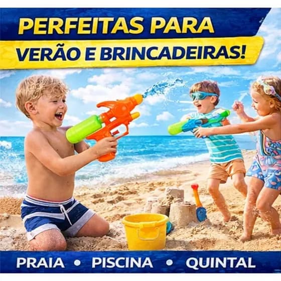 Pistola de Água Infantil Unidade – Modelos Sortidos Brinquedo Verão Praia Piscina Diversão Garantida