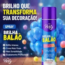 Brilha Balão Spray Bexiga Festa Buffet Festa 300ML Decoração Realça Cor do Balão