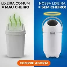 Lixeira Antiodor para quarto do Bebe, Banheiro, fraldas e Pet, lixeira Magica